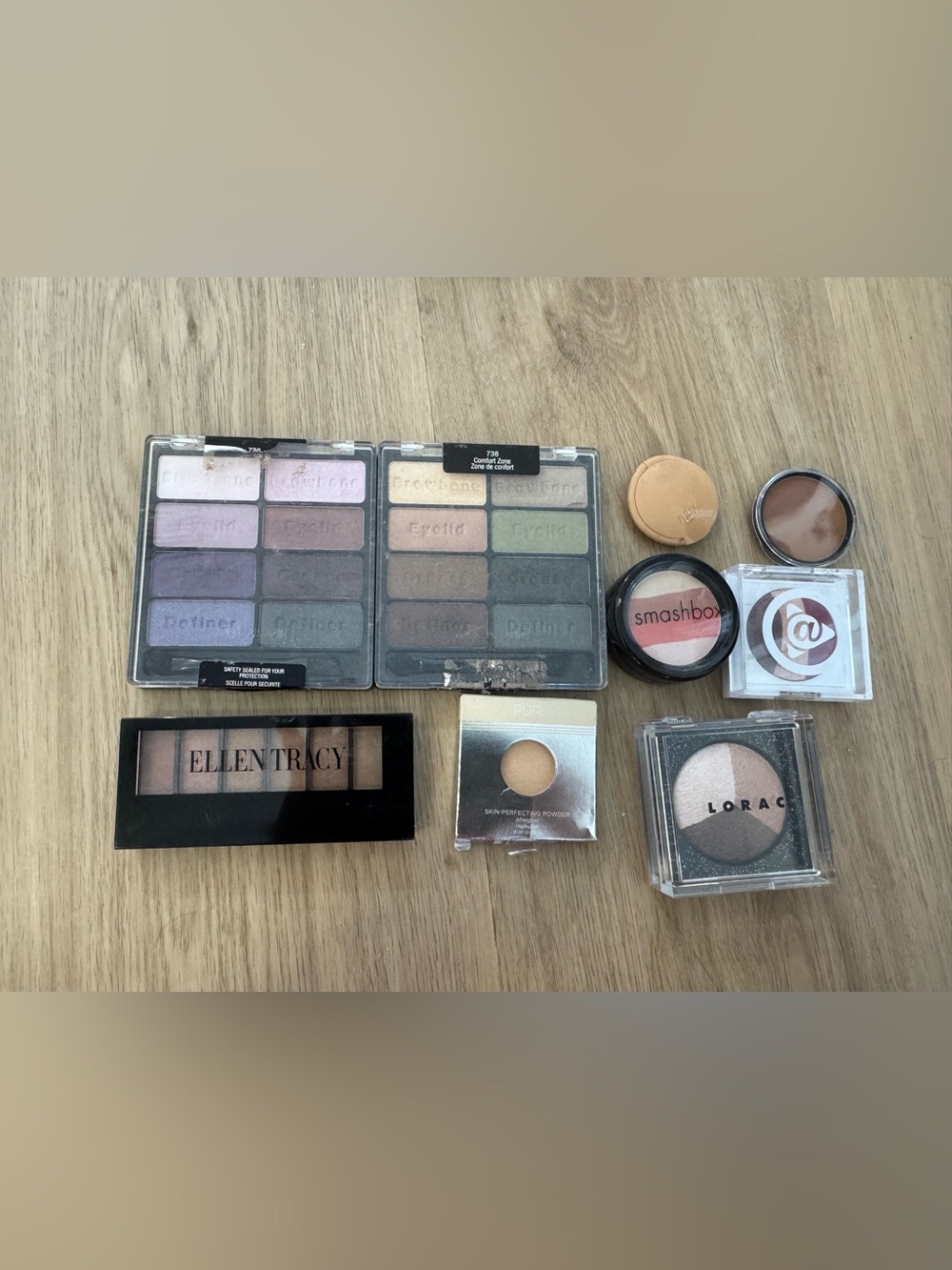 Unused Makeup & Eyeshadow Bundle – Wet n Wild, LORAC, Smashbox, PUR, Ellen Tracy